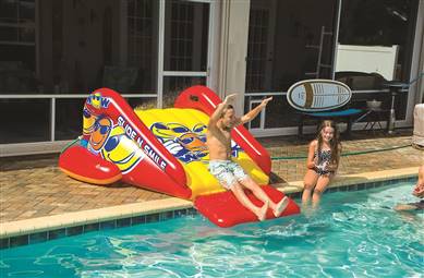 WOW Sports Slide N Smile Pool Slide, Inflatable Water Slide For Adults and Kids, with Sprinklers  