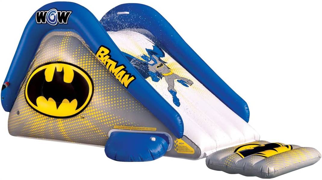 Wow Sports DC Comics Batman Large Pool Slide, Inflatable Water Slide for Kids and Adults, 200 LBS Maximum Capacity  