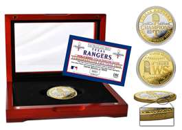 Texas Rangers 2023 World Series Champions 2-Tone Gold & Silver plated Coin    