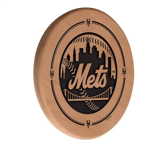 New York Mets Laser Engraved Solid Wood Sign