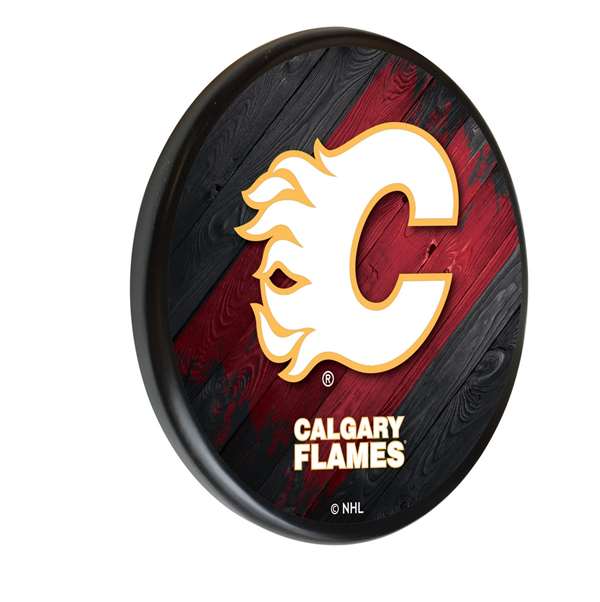 Calgary Flames 13 in. Solid Wood Sign