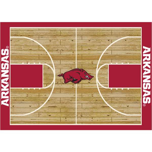 Arkansas Razorbacks 8x11 Courtside Rug 