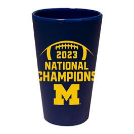 Michigan Wolverines 2023-24 CFP National Champions 16oz. Silicone Pint Glass (6 Pack)