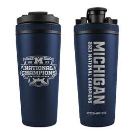 Michigan Wolverines 2023-24 CFP National Champions 26oz. Stainless Steel Ice Shaker (6 Pack)