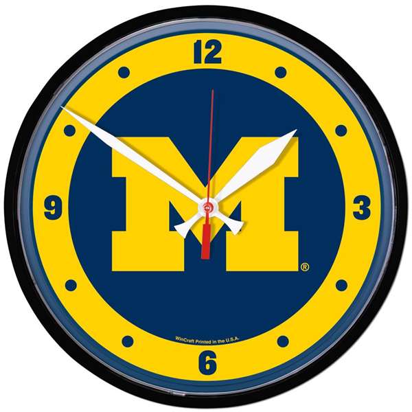 Michigan Wolverines Round Wall Clock 12.75 inches