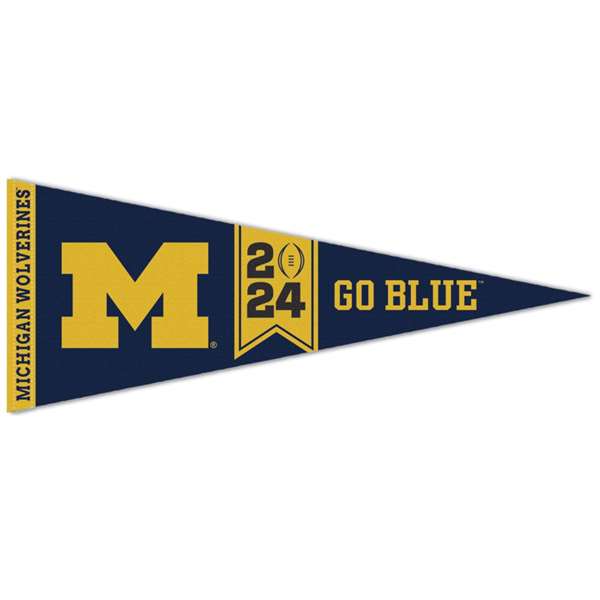 Michigan Wolverines 2023-24 CFP National Champions Premium Pennant 12X30