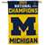 Michigan Wolverines 2023-24 CFP National Champions Vertical Flag Banner 28X40