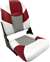 Wise 1461 Baja Series High Back Fishing Seat - Brite White / Grey / Dark Red  