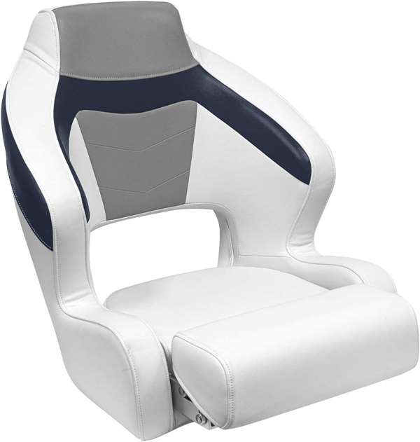 Wise 3338 Baja XL Bucket Seat w/ Flip Up Bolster - Brite White / Grey / Midnight  