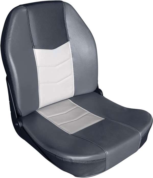 Wise 3340 Quantum Series High Back Boat Seat - Jazz Black / Marble / Charcoal  