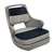 Wise 8WD015 Freshwater Pilot Chair w/ Armrests - Grey / Navy  