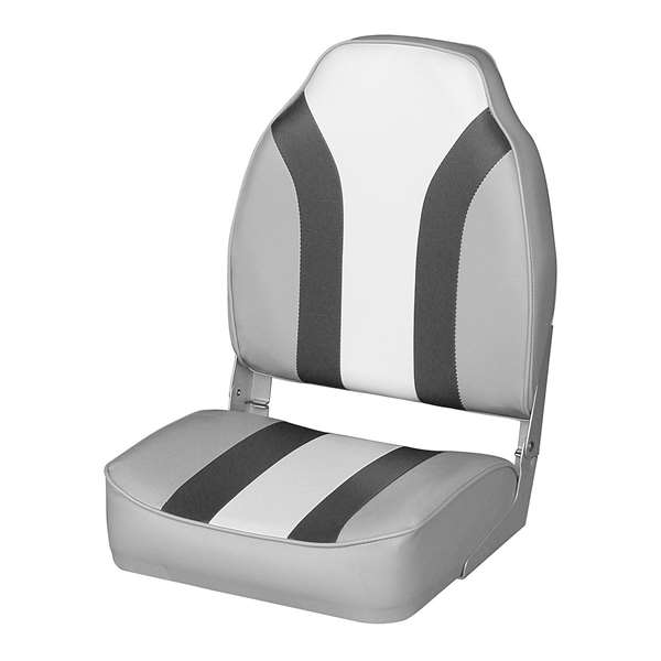 Wise Classic High Back Boat Seat Wise Gray Dawn-Wise Charcoal-Opal White      