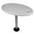 Wise 8WD1157 - Stowable Oval Pontoon Table - White  