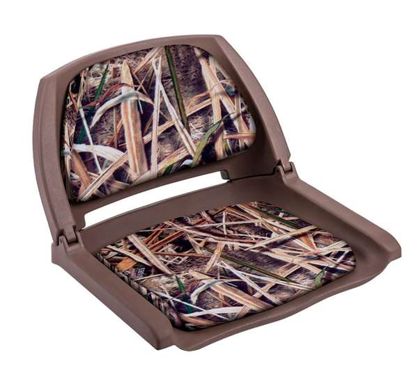 Wise 8WD139CLS Camo Seat w/ Padded Fold Down Shell - Shadowgrass Blades / Brown Shell  