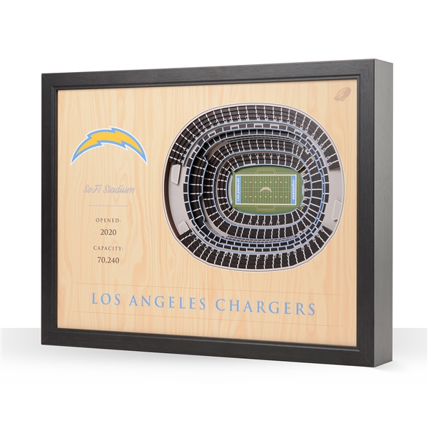 Los Angeles Chargers  25 Layer Stadium View 3D Wall Art