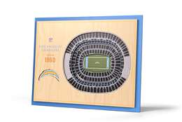 Los Angeles Chargers 5 Layer 3D Stadium View Wall Art