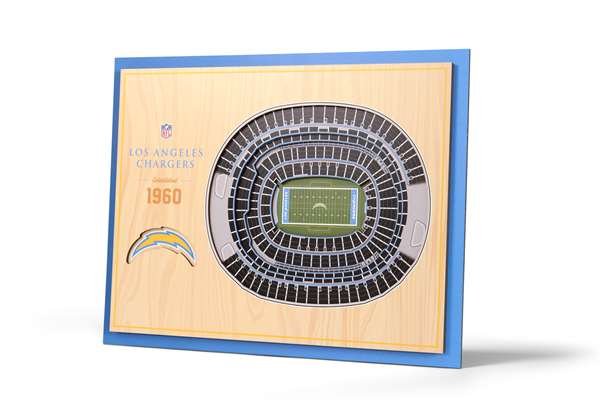 Los Angeles Chargers 5 Layer 3D Stadium View Wall Art