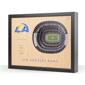 Los Angeles Rams  25 Layer Stadium View 3D Wall Art