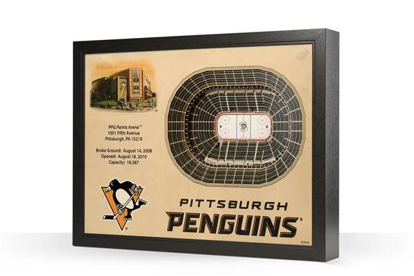 Pittsburgh Penguins  25 Layer Stadium View 3D Wall Art