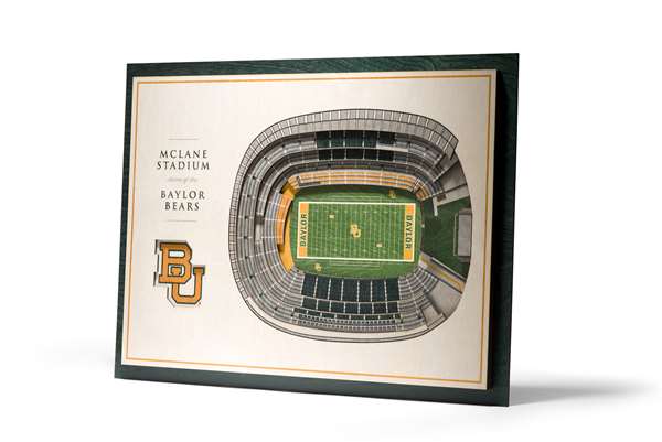 Baylor Bears 5 Layer 3D Stadium View Wall Art