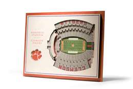 Clemson Tigers 5 Layer 3D Stadium View Wall Art