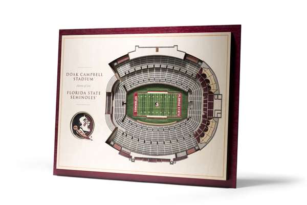 Florida State Seminoles 5 Layer 3D Stadium View Wall Art