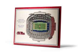 Mississippi Ole Miss Rebels 5 Layer 3D Stadium View Wall Art