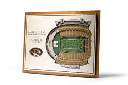 Missouri Tigers 5 Layer 3D Stadium View Wall Art