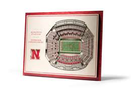 Nebraska Cornhuskers 5 Layer 3D Stadium View Wall Art