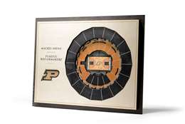 Purdue Boilermakers Basketball 5 Layer 3D Stadium View Wall Art