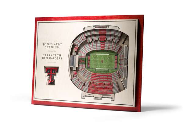 Texas Tech Red Raiders 5 Layer 3D Stadium View Wall Art