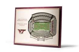 Virginia Tech Hokies 5 Layer 3D Stadium View Wall Art