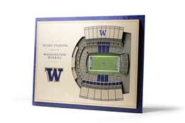 Washington Huskies 5 Layer 3D Stadium View Wall Art