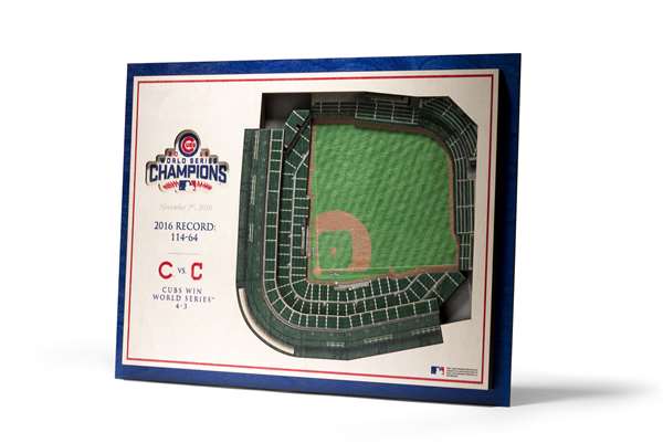 Chicago Cubs World Series 5 Layer 3D Stadium View Wall Art