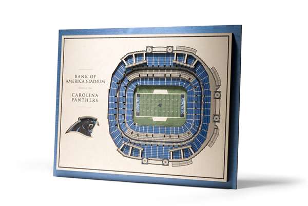 Carolina Panthers 5 Layer 3D Stadium View Wall Art