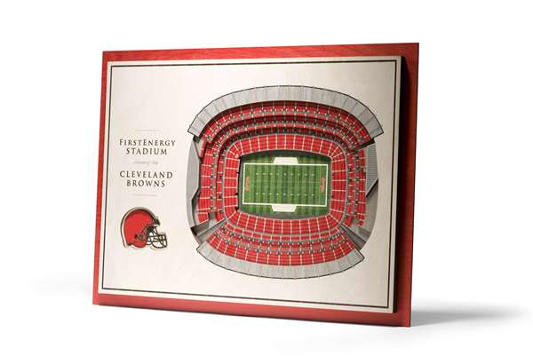 Cleveland Browns 5 Layer 3D Stadium View Wall Art