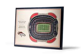 Denver Broncos 5 Layer 3D Stadium View Wall Art
