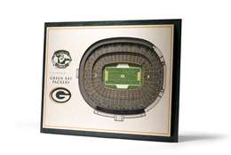 Green Bay Packers 5 Layer 3D Stadium View Wall Art