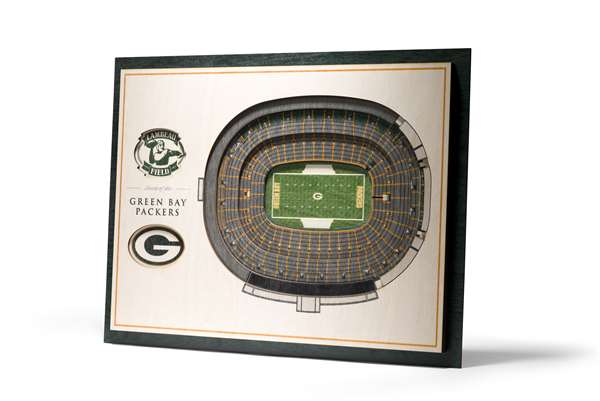 Green Bay Packers 5 Layer 3D Stadium View Wall Art