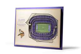 Minnesota Vikings 5 Layer 3D Stadium View Wall Art