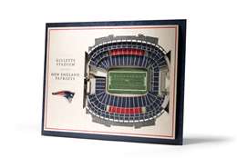 New England Patriots 5 Layer 3D Stadium View Wall Art
