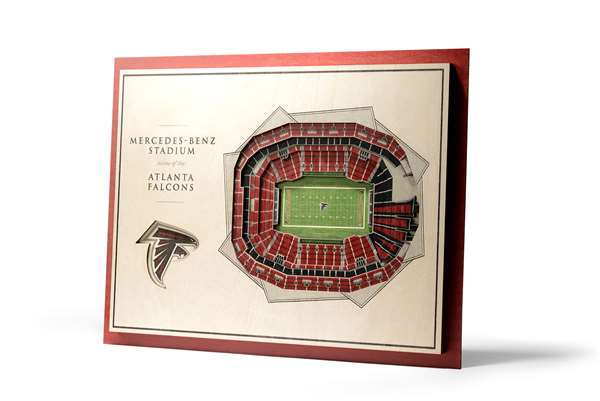 Atlanta Falcons 5 Layer 3D Stadium View Wall Art