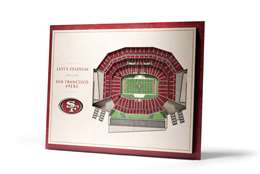 San Francisco 49ers 5 Layer 3D Stadium View Wall Art