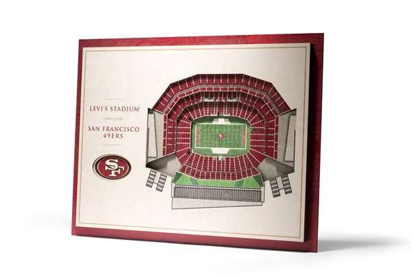 San Francisco 49ers 5 Layer 3D Stadium View Wall Art