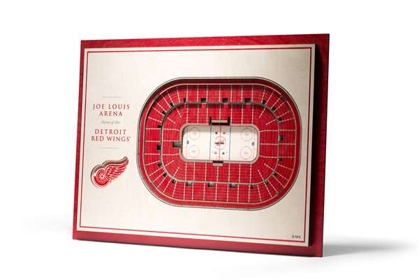 Detroit Red Wings 5 Layer 3D Stadium View Wall Art