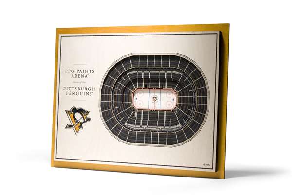 Pittsburgh Penguins 5 Layer 3D Stadium View Wall Art