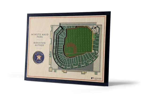 Houston Astros 5 Layer 3D Stadium View Wall Art