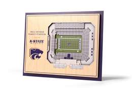 Kansas State Wildcats 5 Layer 3D Stadium View Wall Art