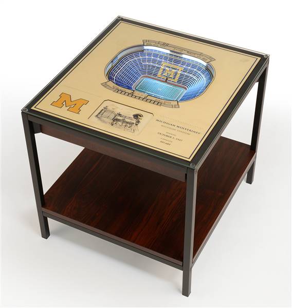 Michigan Wolverines 25 Layer 3D Stadium View Lighted End Table