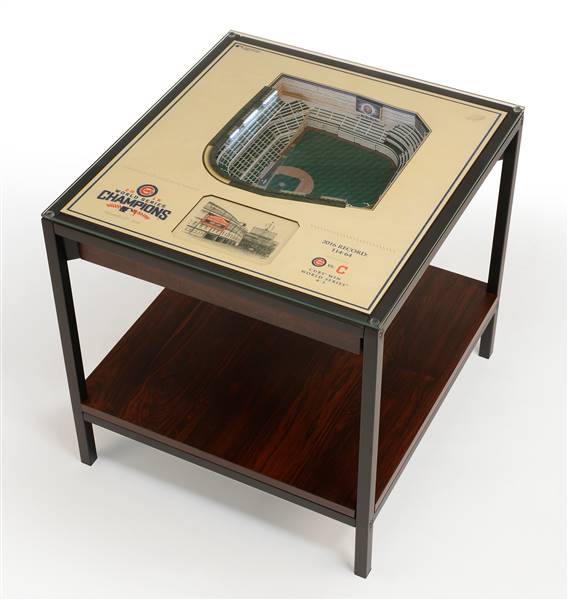 Chicago Cubs World Series 25 Layer 3D Stadium View Lighted End Table